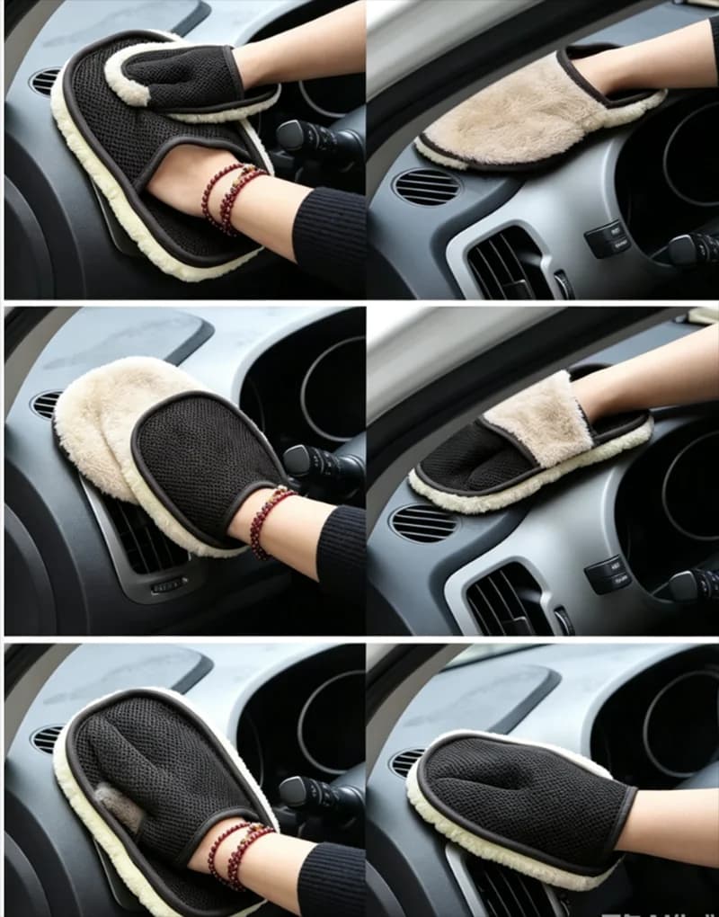 Car Cleaning glove Microfiber Wool Soft Auto Car Washing Glove Cleaning Motorcycle Washer Care Car paint Wash care tools