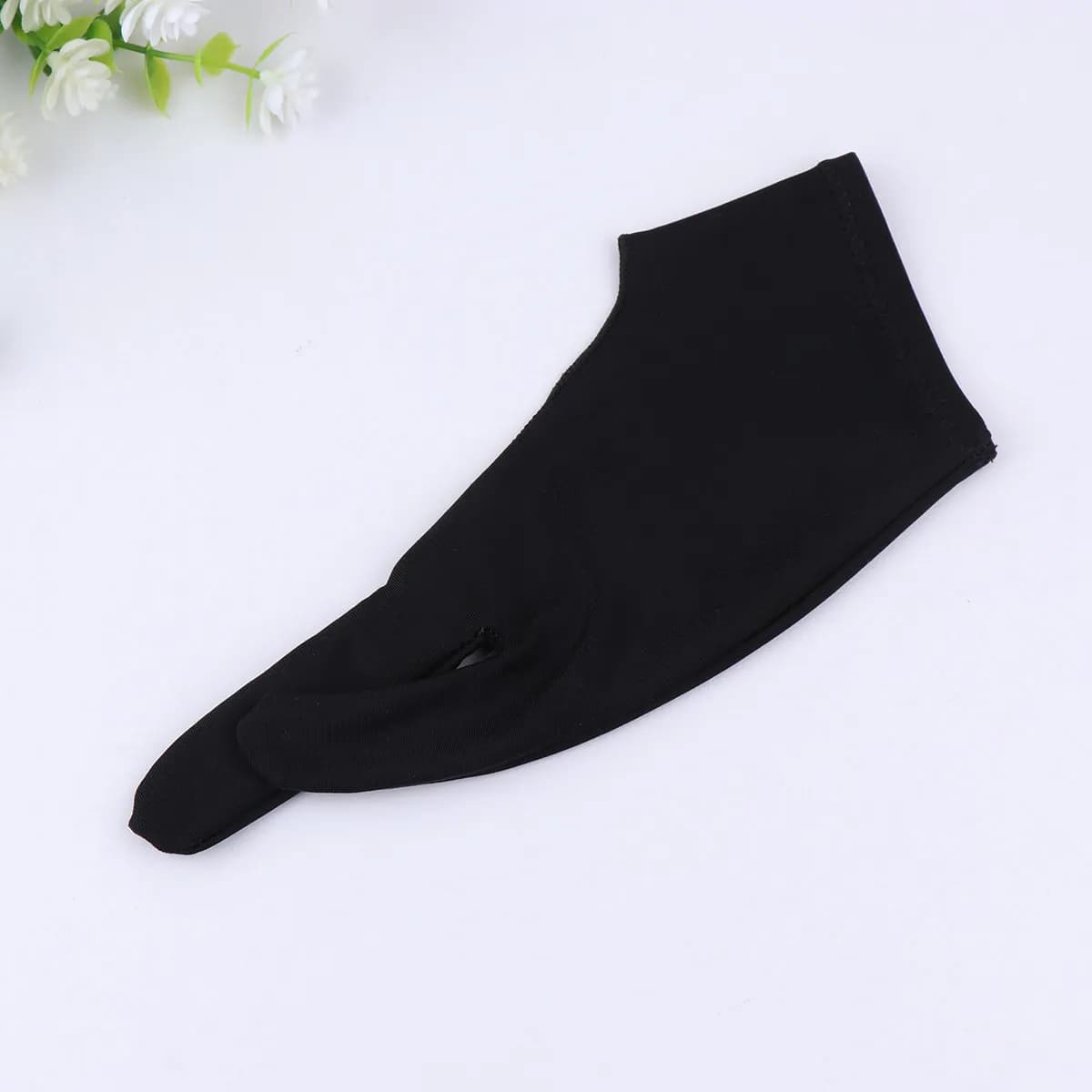Two Finger Artist Drawing Glove Sketch Curved Size M Black Anti-Fouling Breathable Wear-Resisting for Tablet Use