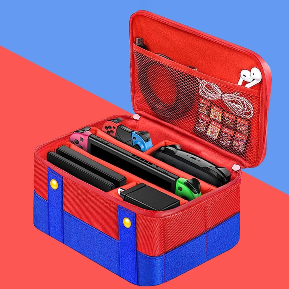 Custodia da Viaggio Antiurto e Impermeabile per Schede di Gioco, Borsa da Trasporto Antigraffio per Console Nintendo Switch/OLED e Controller Pro
