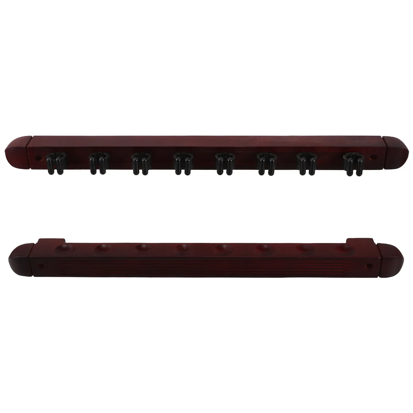 Set di 1 Portastecche da Biliardo in Legno a 8 Fori, Supporto da Parete per Stecche da Biliardo, Design Romano per Esposizione a Parete nella Sala Giochi