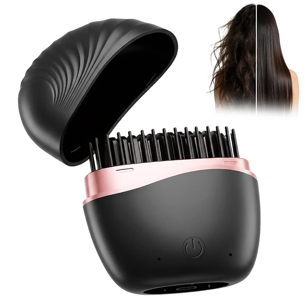 Mini USB Rechargeable Hair Plate - Anti-Scoating Smooth Smoothing Brush, Wireless Licing Combs for Hairstyles