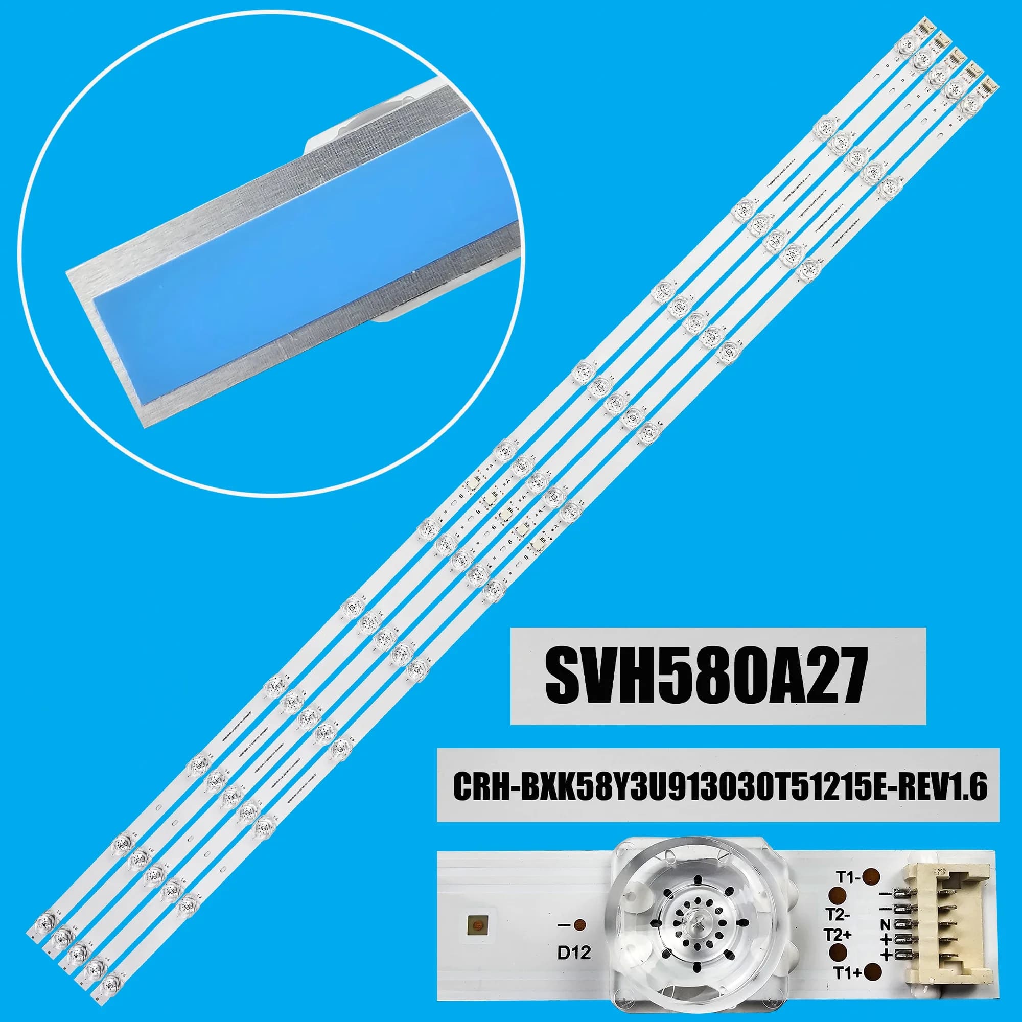 LED Backlight strip for 58A7GQTUK 58A72GQ 58A7GQ HD580Y3U91-L2+2021061101+SVH580A27 CRH-BXK58Y3U913030T51215E-REV1.6