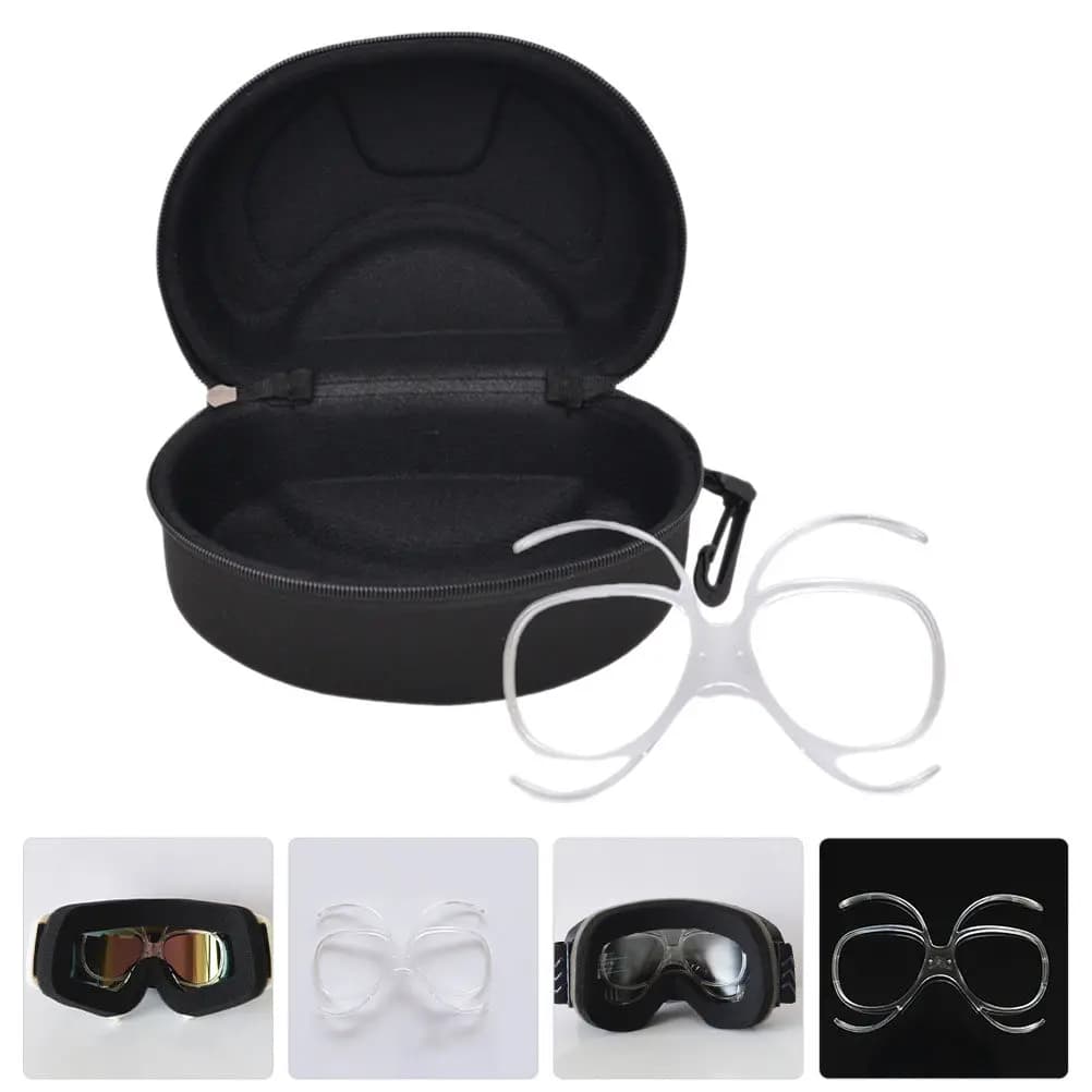 Set Adattatore per Occhiali da Sci, Resistente agli Urti, Clip per Occhiali da Vista, per Sci, Pattinaggio, Arrampicata, Equitazione, Sport Invernali