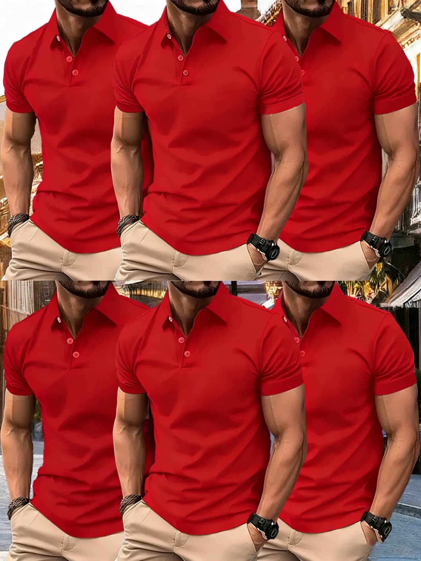 Polo Sportiva da Uomo a Tinta Unita con Colletto, T-Shirt Estiva Comoda e Versatile, Top Unisex per Golf e Tempo Libero a Maniche Corte