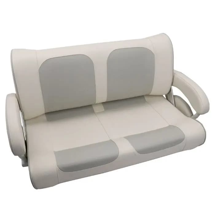 Low Back Folding Soft Cushion Pu Leather Wrapped Double Marine Passenger Seat Chair For Yacht Or Boat