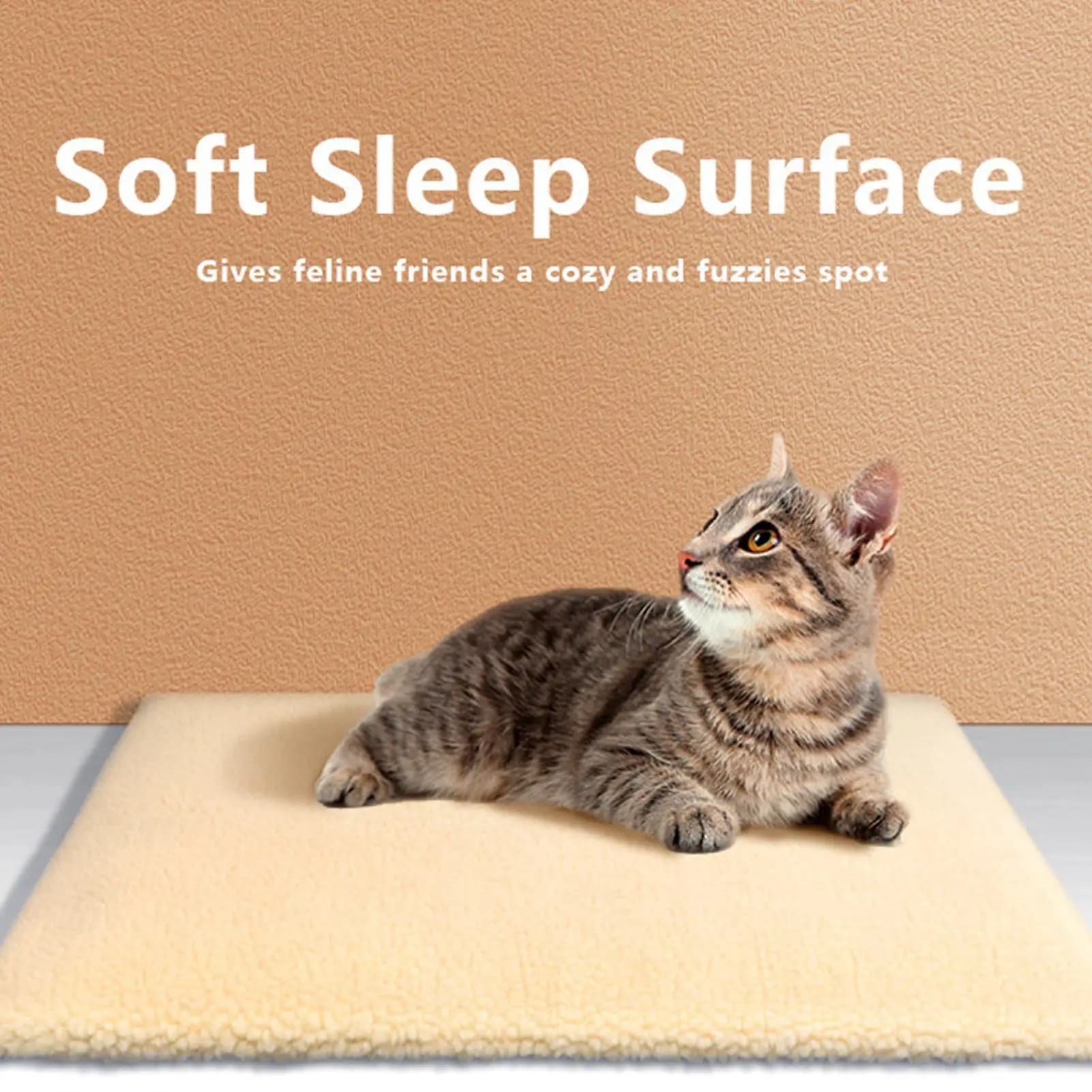 Letto per gatti autoriscaldante, lavabile, morbido, antiscivolo, coperta inferiore, cuscino autoriscaldante per gatti, cani, per cuccioli, gattini, sonno invernale