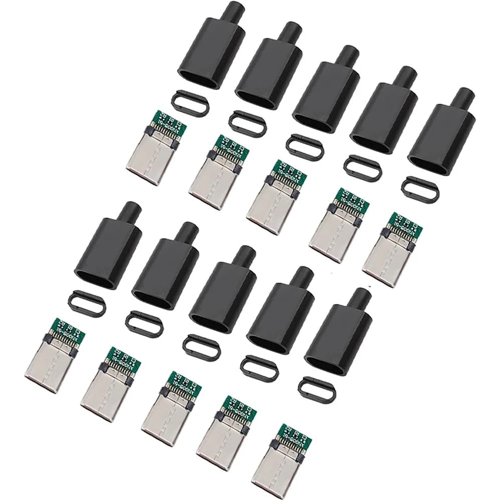 5/10 set USB 3.1 Tipo C Connettore Spina Maschio Filo di Saldatura FAI DA TE Cavo Adattatore USB C Maschio per FAI DA TE Linea Dati Interfaccia Presa Maschio