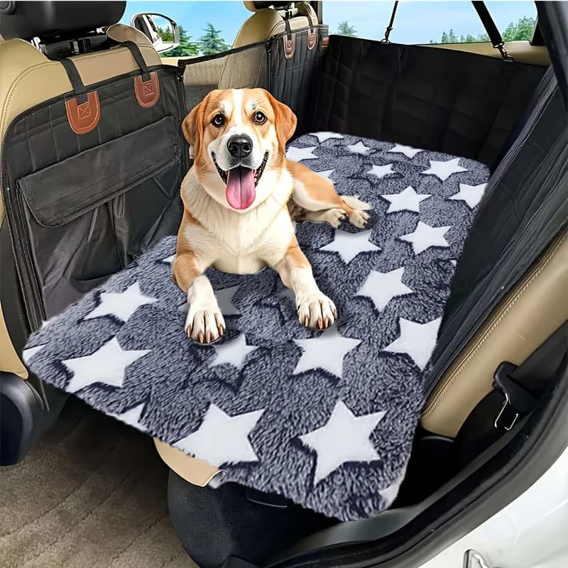 1 tappetino per auto per cani, tappetino per animali domestici con prolunga per sedile posteriore antiscivolo, letto per cani in rete adatto per suv e sedani, resistente ai morsi, facile da pulire, resistente ai graffi, comodo tappetino da viaggio