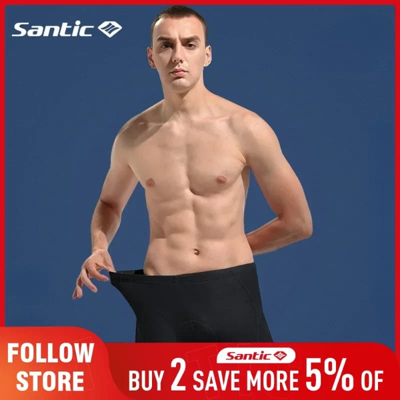 Santic Men's Cycling Intimate Summer 4D Breathable Sponge Pants Outdoor MTB Road Biker Wear Cycling Shorts