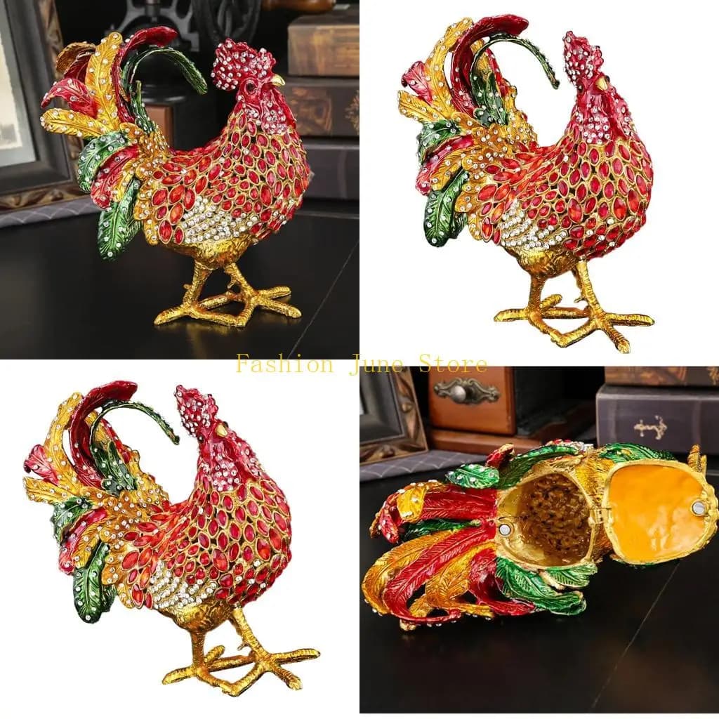 N5KA Contenitore decorativo per gioielli in alluminio a forma con chiusura per custodire oggetti eleganti