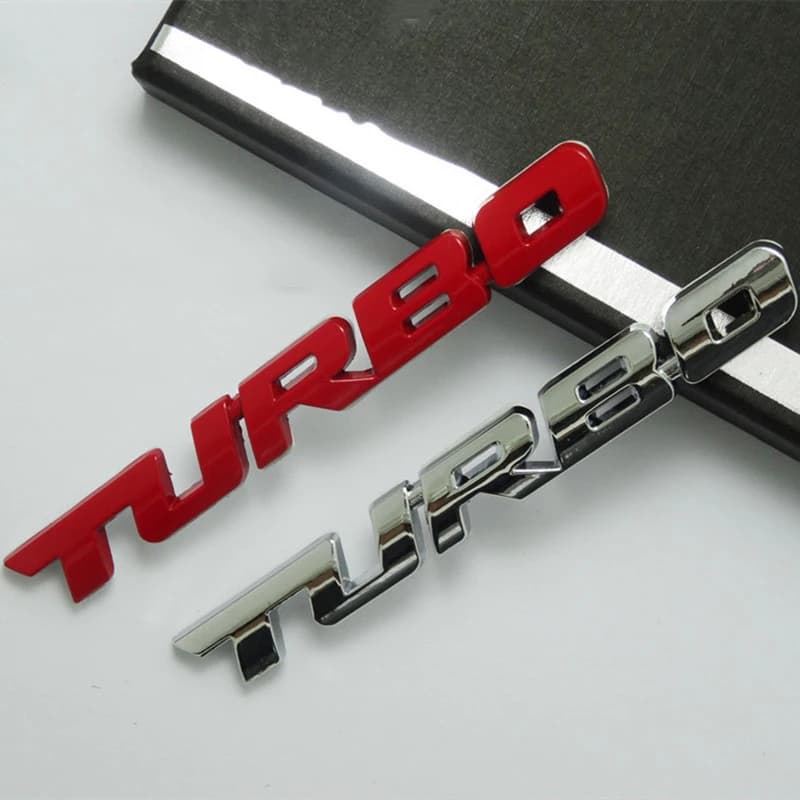 Car Sticker Turbocharged Turbo Alloy 3D Detinctive Accessories for car modification Car decorative sticker with lateral marking