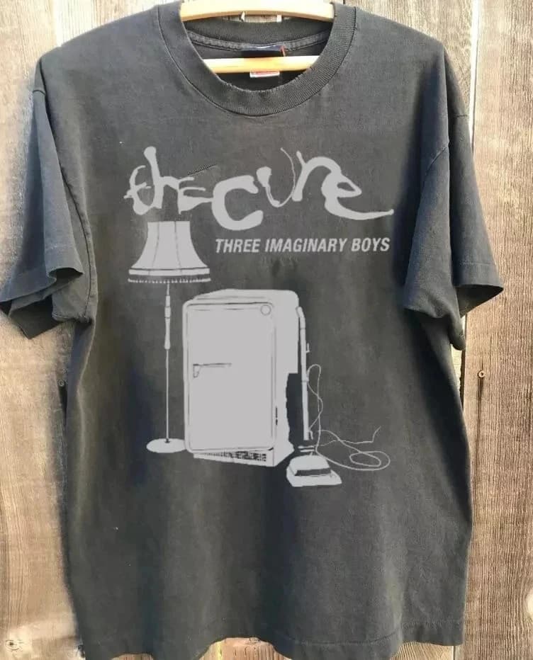 Maglietta The Cure Three Imaginary Boys, maglietta The Cure Charcoal, maglietta da uomo, maglietta vintage