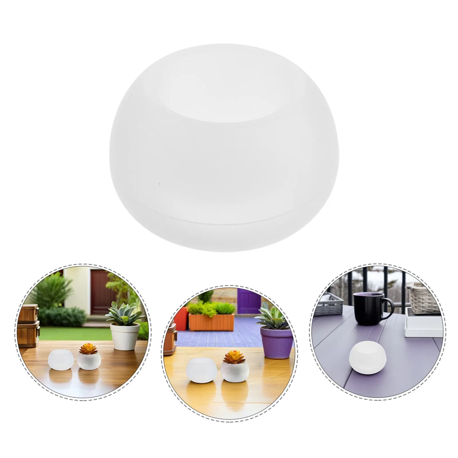 Silicone Planter Mold for Flowerpot DIY Easy Mold Release Reusable Round Shape Resin Cement Plant Pot Craft Project Tool