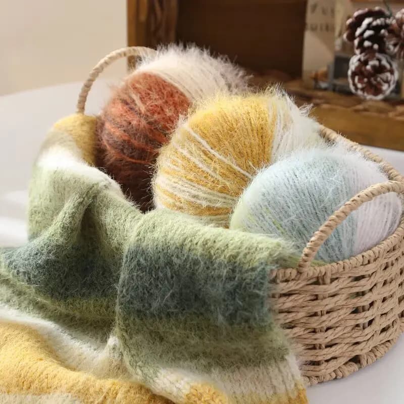 Filato di Velluto Lungo Lavorato a Mano, Misto Lana, per Abbigliamento Neonato, Materiale Fai-da-Te, Morbido al Tatto, Accessori alla Moda, Uso Versatile
