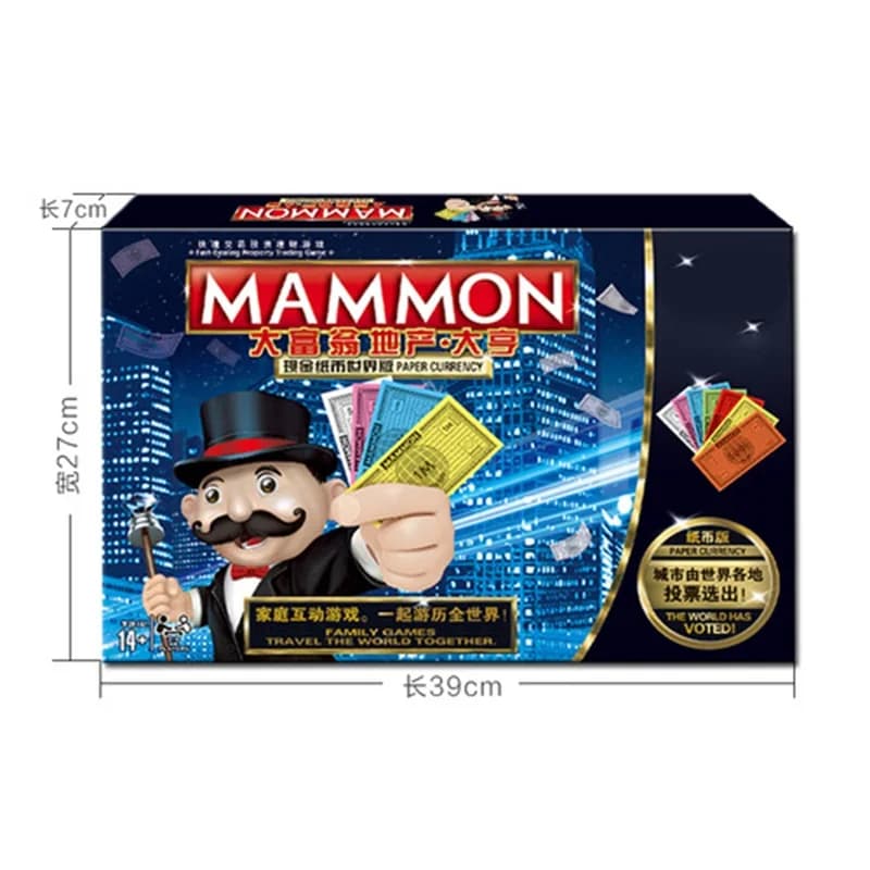Gioco divertente per feste in famiglia Giochi da tavolo monopolio Real Estate King Deluxe Edition Giocattolo interattivo per feste multiplayer per adulti di grandi dimensioni