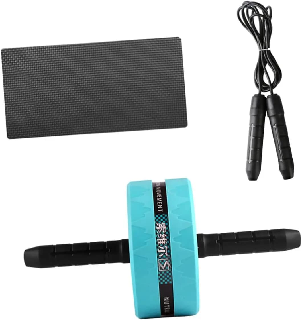 Abdominal Roller Wheel with Knee Pad and Jump Rope Core Strengthening Fitness Equipment for Men Lightweight and Durable Design E
