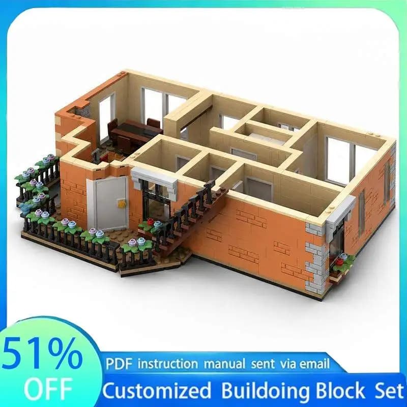 1105PCS Chemistry Teacher Apartment MOC Building Blocks Creative Room Scene DIY Assembly Model Educational Toy Collection Gift