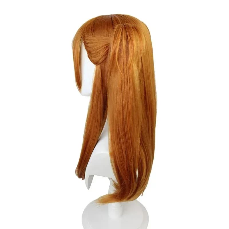 Eva Asuka Cosplay arancione sintetico lungo rettilineo Anime Coser ragazza carina parrucca in fibra resistente al calore festa quotidiana