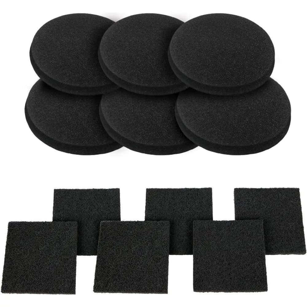 12-Piece Countertop Carbon Compost Bin Filters - Thick Indoor Pail Replacement Charcoal Filters