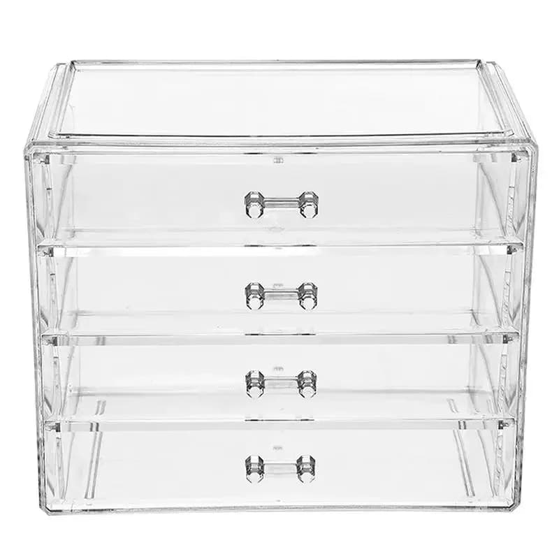 1PC 4 strati cassetti per organizer per trucco scatola di immagazzinaggio cosmetica in acrilico contenitore per gioielli custodia per trucco organizzatori porta pennelli per trucco