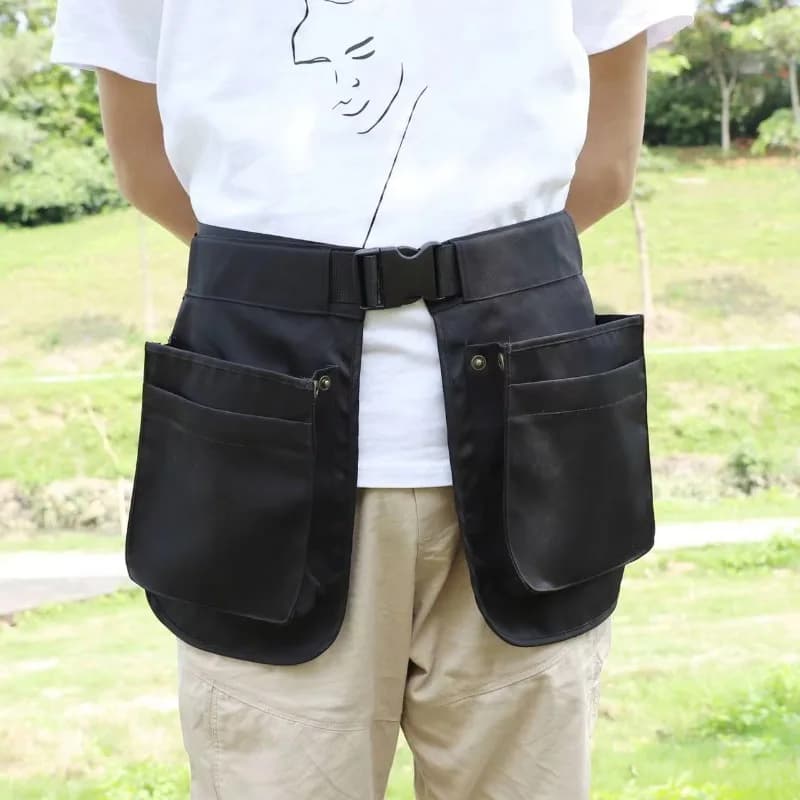 Multi-pocket Fanny Pack Outdoor Sport Belt Aprons with Pockets Objects Hiking Fishing Race Organizer