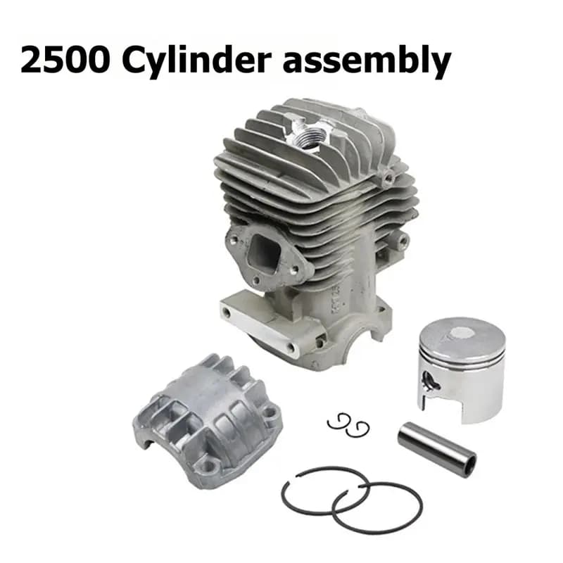 Kit Cilindro e Pistone 34mm per Motosega Zenoah G2500 25cc, Ricambi per Potatore, Compatibile con STIGA CJ300 ALPINA A305 TO