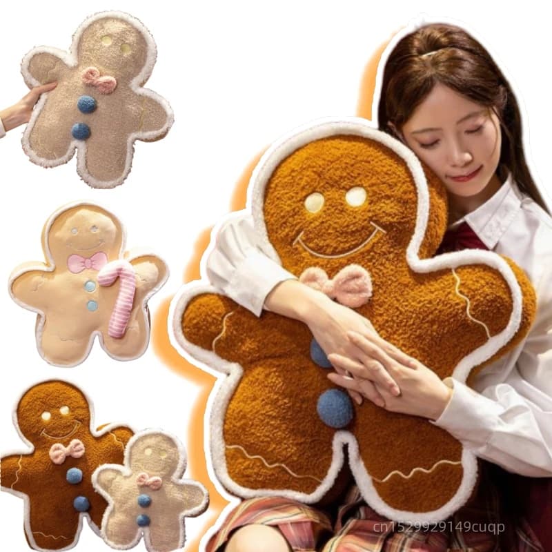 40/55 centimetri Del Fumetto Di Natale Gingerbread Man Peluche Bambola Cuscino Colorato Teddy Biscotto Biscotto Peluche Del Giocattolo Complementi Arredo Casa regalo Per I Bambini