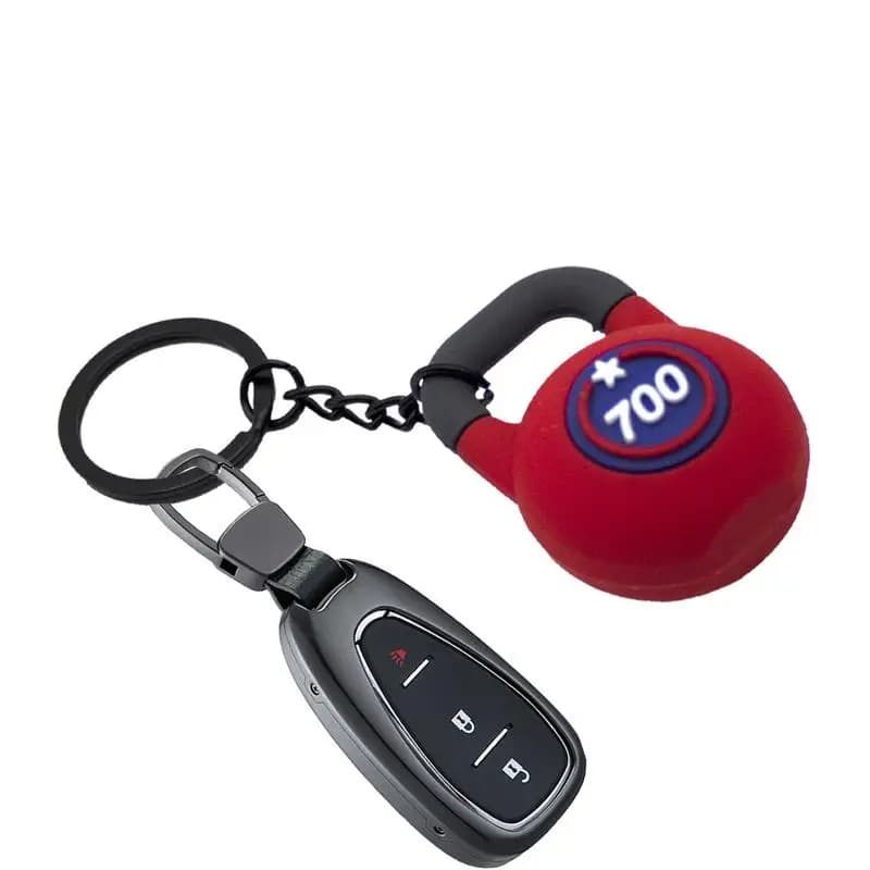 Keychain Kettlebell Fitness gym keychain Keychain with creative PVC pendant Backpack with pendant Creative simulation keychain for men and