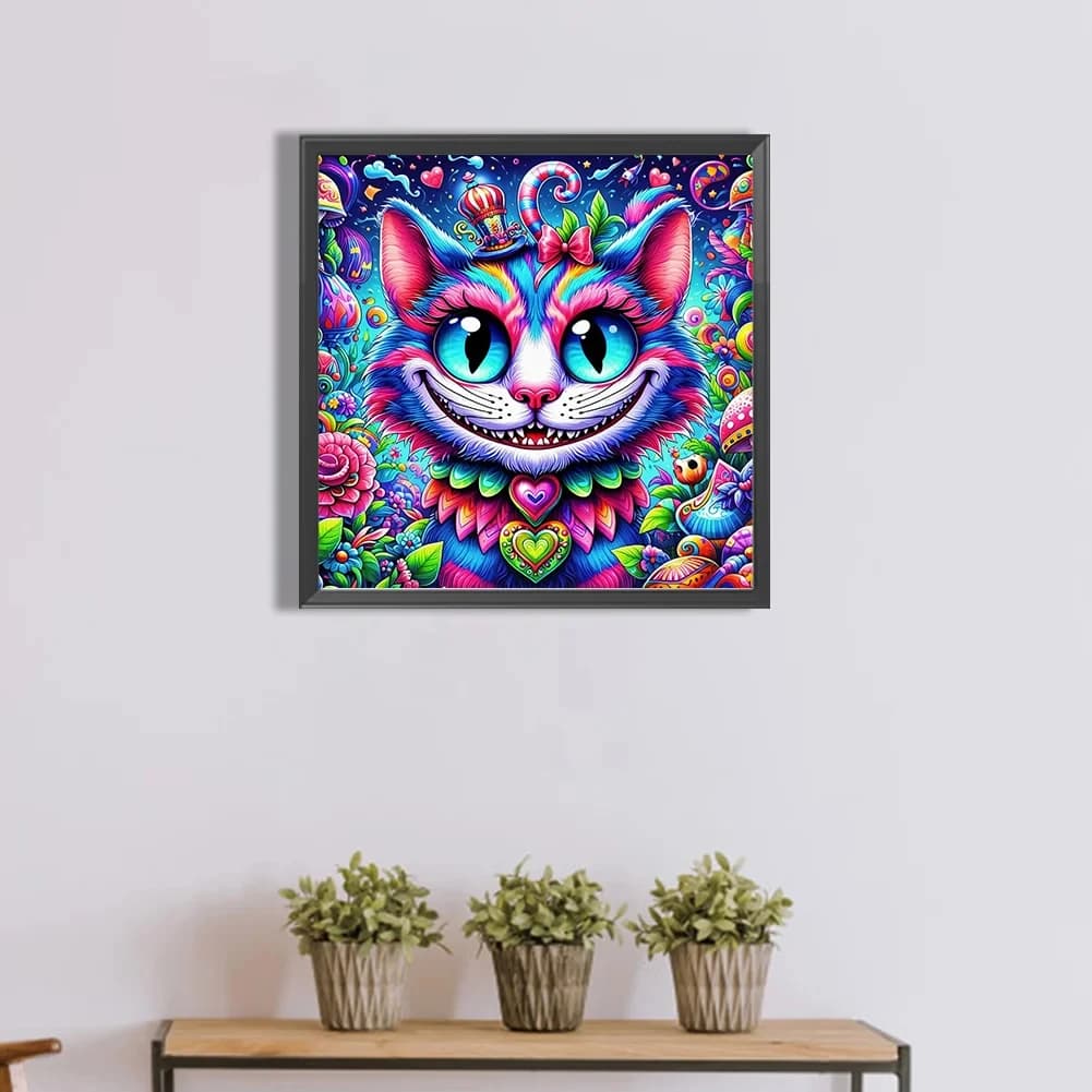 Diamond Painting Family Color Laugh Cat Full Fairy Dust Diamond Art Crystal Resin Mosaic Painting Kit AB Drill Cross Stitch Set