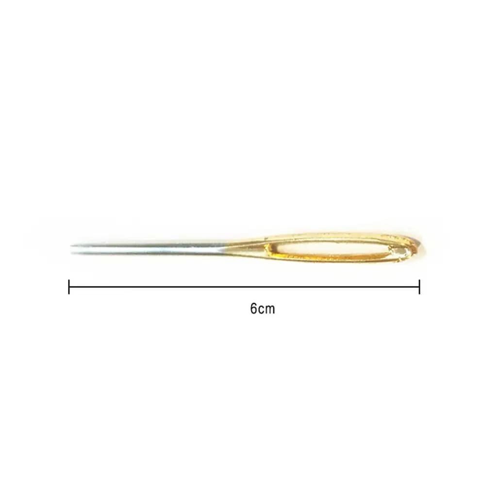 Large Eye Blunt Hand Sewing Iron Plating Stitching Tools for Embroidery Crafting Needlework
