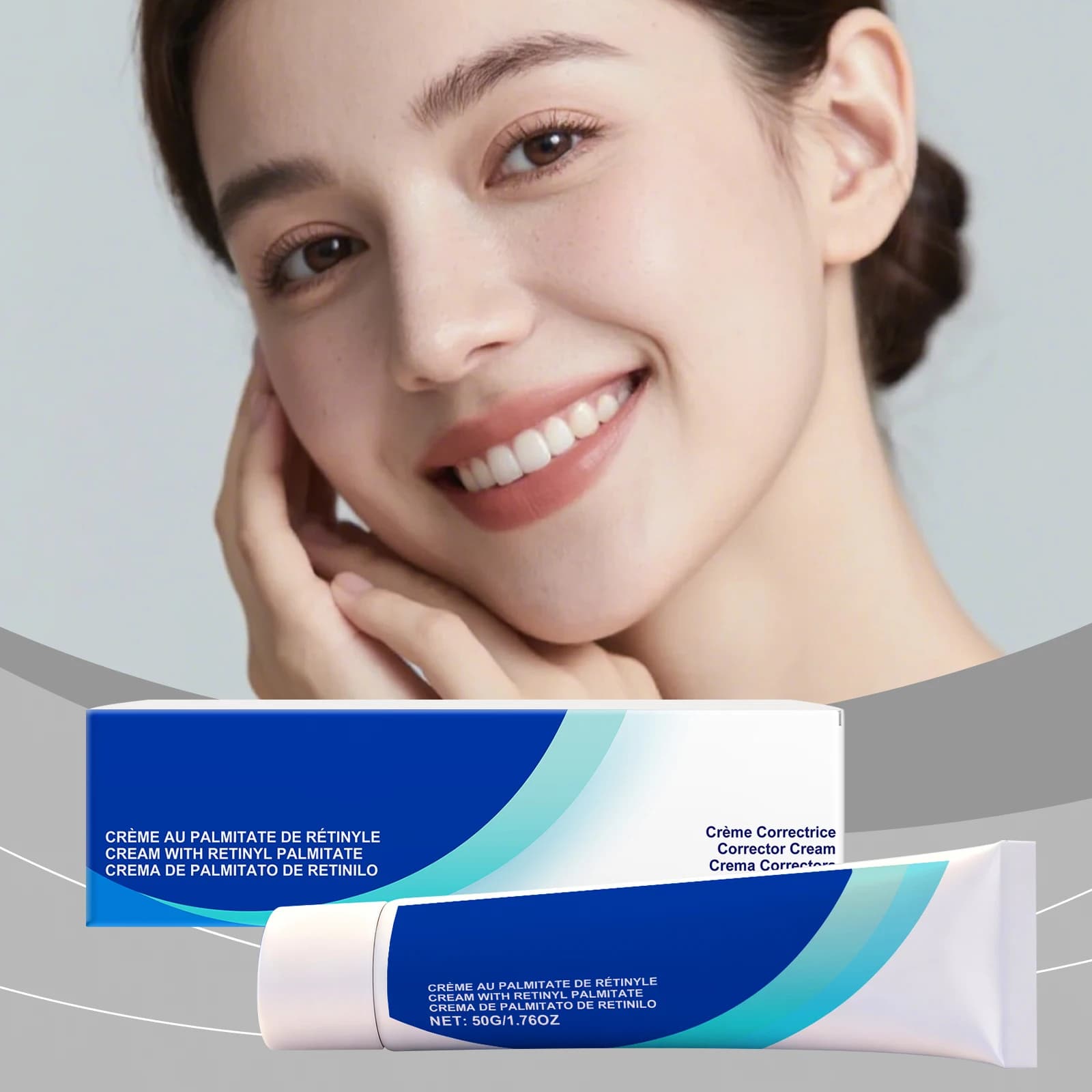 Crema Correttiva Idratante Leggera Non Unta ad Assorbimento Rapido per Viso, Comfort Cutaneo, Pelle Luminosa e Liscia