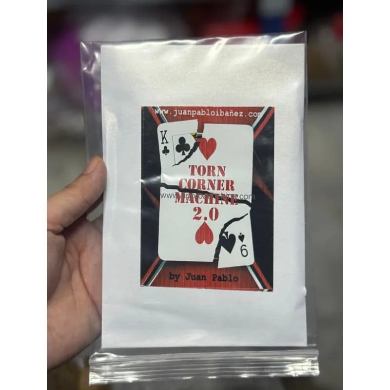 Macchina per angoli strappati 2.0 (TCM) di Juan Pablo Card Magic Trick Close up Magic Magicians Prop Accessorio Illusion Gimmick Tutorial