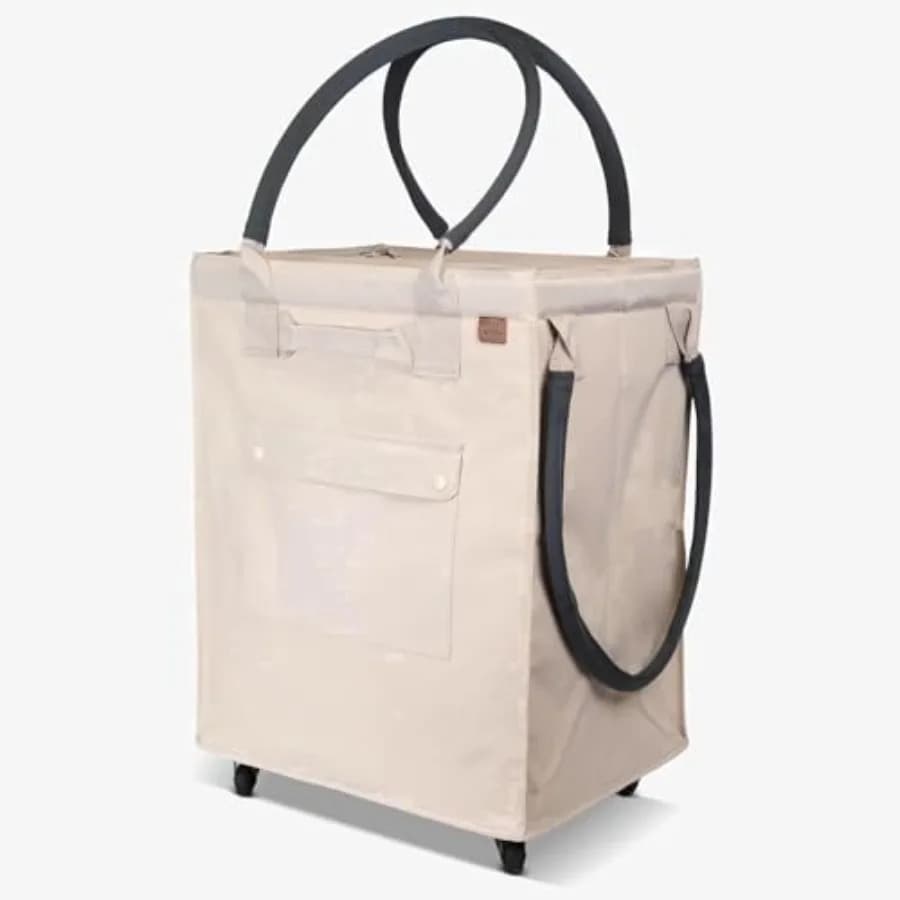 Hauler Rolling Tote Bag 90L Collapsible Portable Shopping Cart with Wheels for Groceries Laundry Organization