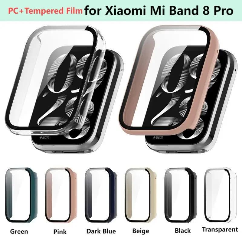 PC + custodia in vetro temperato per Xiaomi Mi band 8 Pro Smart Watch cinturino paraurti protezione schermo per Xiaomi Mi Band8 Pro