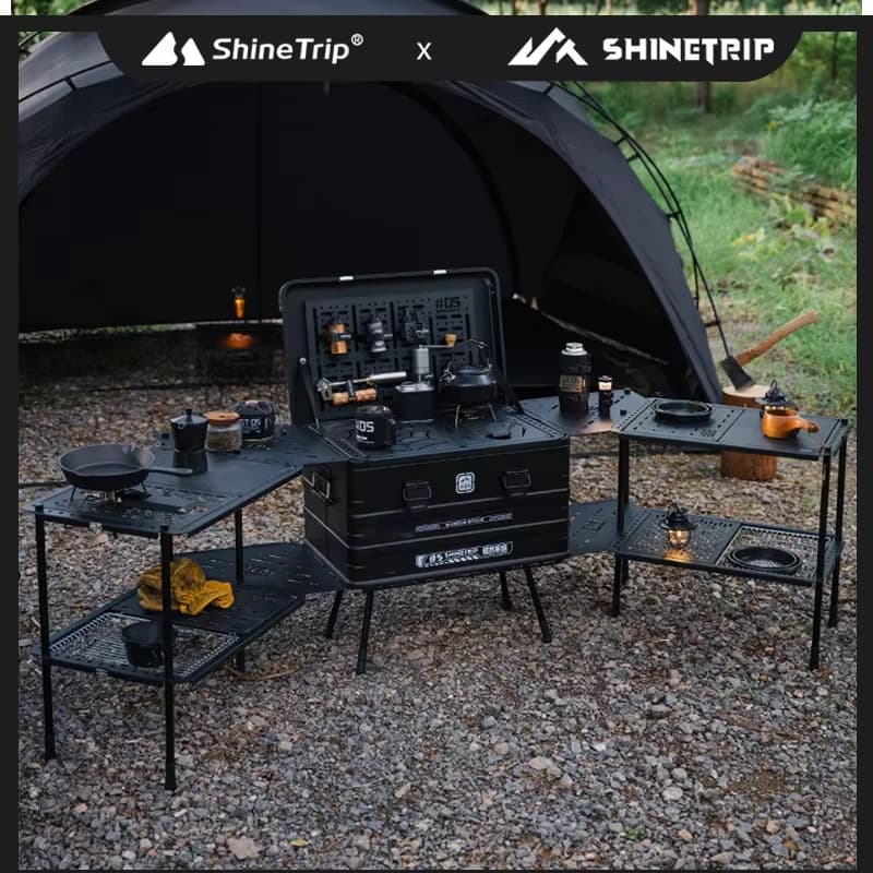ShineTrip 2026Outdoor IGT Board Free Combination Portable Removable Camping Folding Shelves Table Unit Board Combination