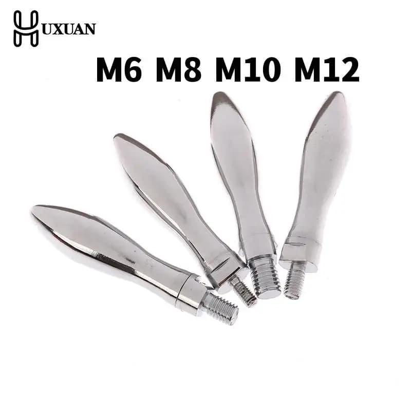 1pc Revolving Handle M6 M8 M10 M12 Thread Metal Electroplated Handwheel Curved Turning Knob Milling Machine Tools Lathe Grinding