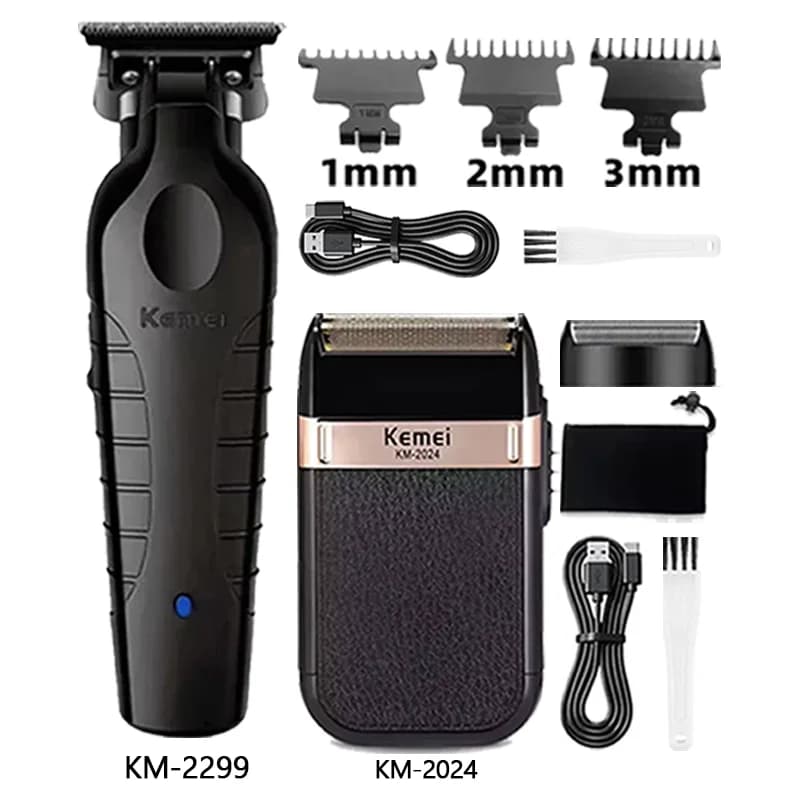 Kemei Km-2299 Km-678 Km-2024 Professional Hair Clipper Electric Hair Cutting Machine Vector Motor Haircut Clipper for Men