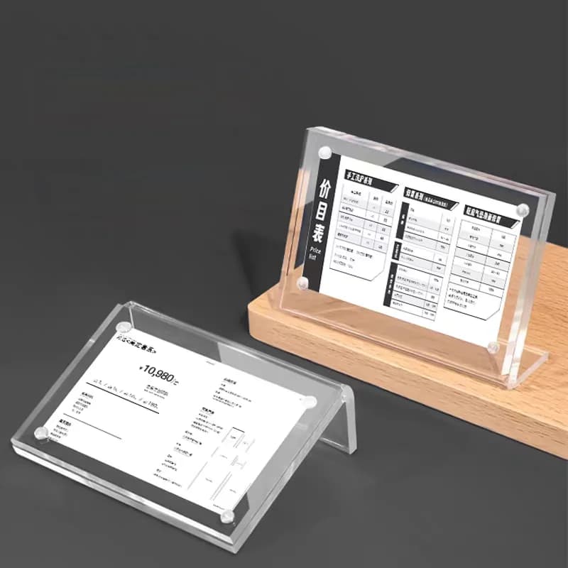 90x128mm Etichetta di prezzo magnetica in acrilico Etichette per carte Nome da tavolo Porta biglietti Menu Porta cartelli in acrilico Espositore