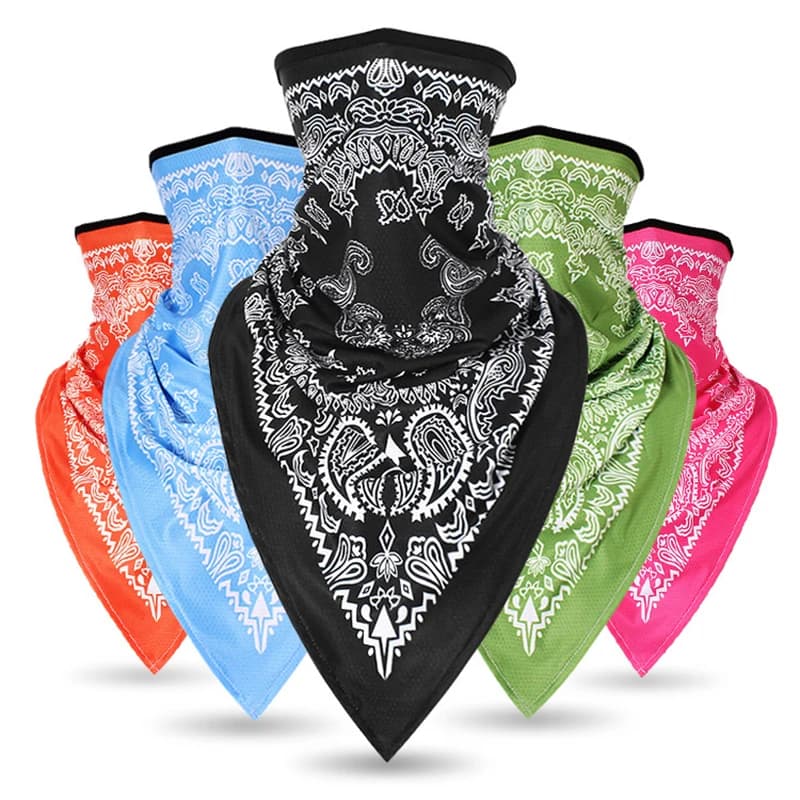 Maschera con stampa anacardi Bandana Moto Bicicletta Ciclismo Maschera a pieno facciale Ghetta per il collo traspirante Moda Uomo Donna Passamontagna Copricapo