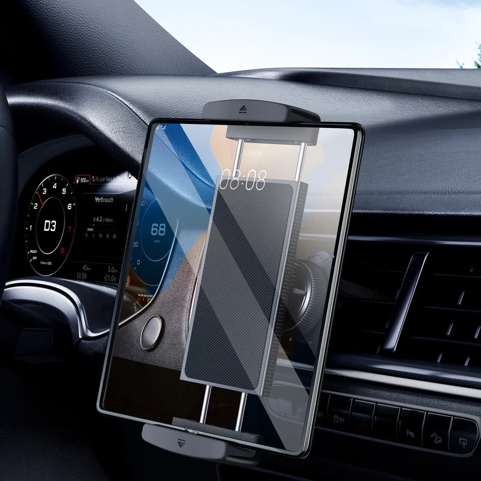 Oatsbasf Supporto per telefono da auto per presa d'aria Supporto per tablet vivavoce per Z Fold Supporto per telefono Accessori per auto per dispositivi da 4,7-12,9 ''