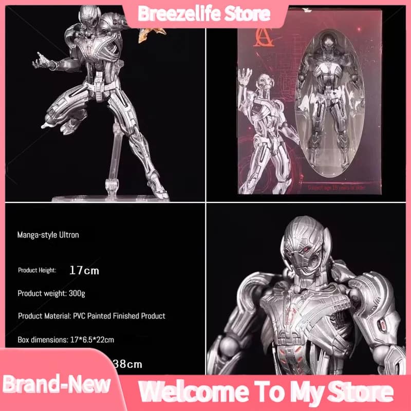 【Disponibile】Action Figure Anime Super Villain Yashiro-style Ultron, Modello Meccanico Articolato con Scatola Espositiva, Set Regalo