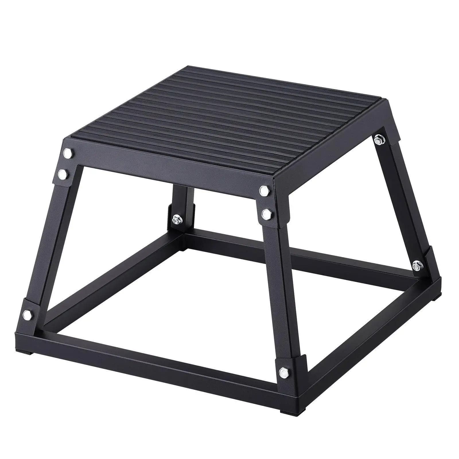 12 inch compact steel jumping platform Maximum load 500 pounds Upper anti-slip layer Four rubber bases for a black conditioner