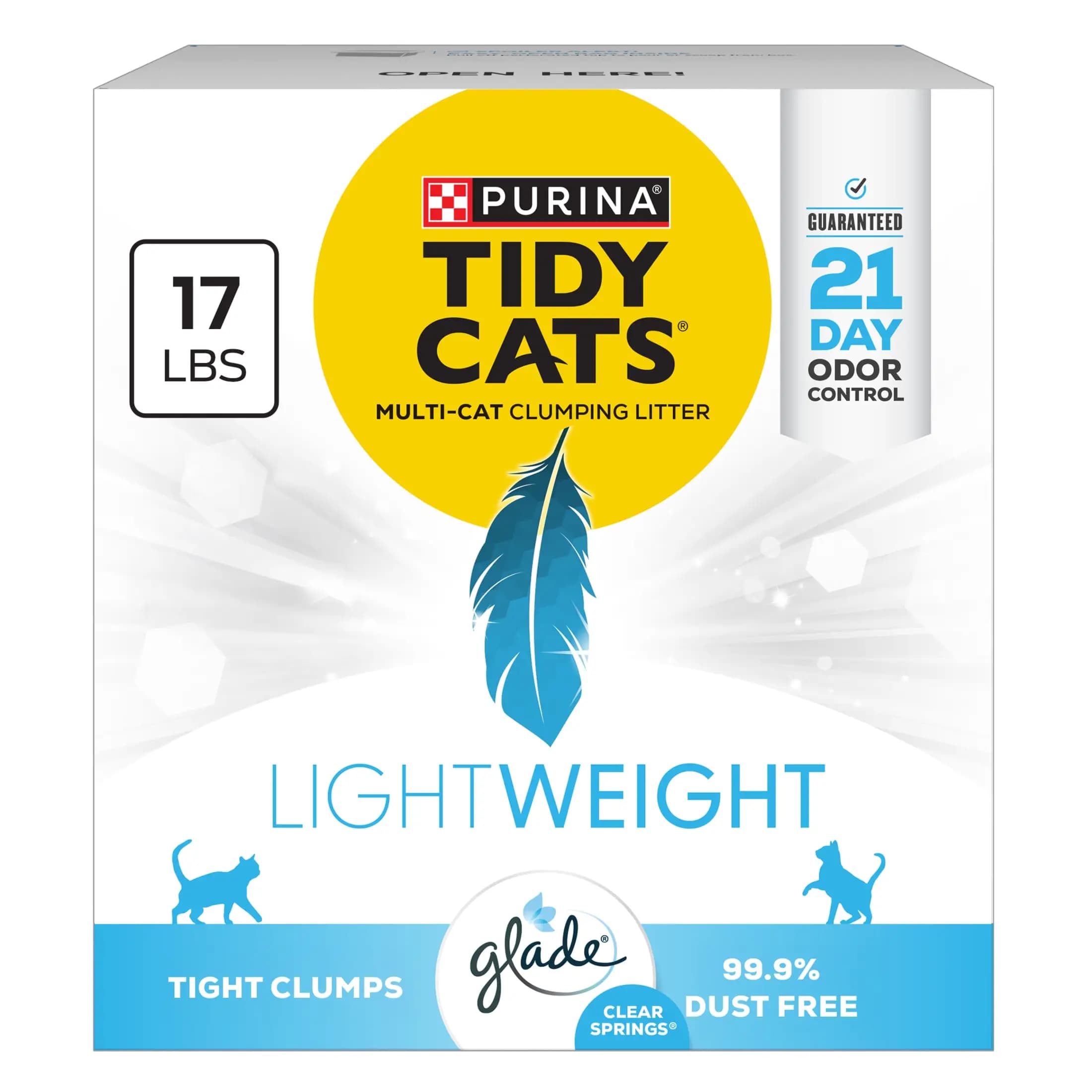 Purina Lightweight Clumping Cat Litter with Glade Clear Springs Fragrance 17 Pound Box