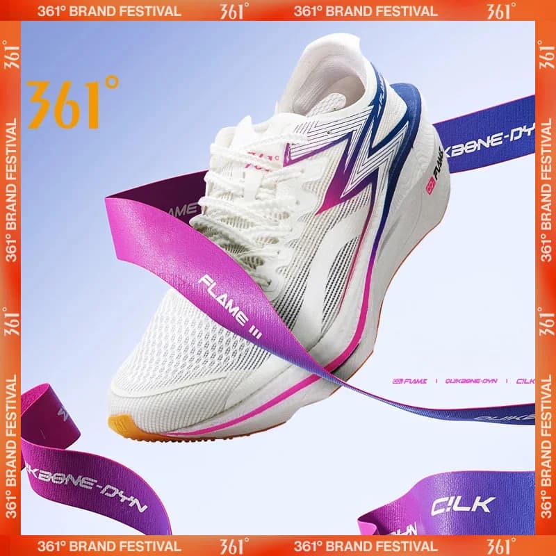 361 Degrees Flame 3.0 Scarpe da corsa unisex Marathon Carbon Plate Ammortizzazione traspirante Antiscivolo Racing Sneaker da uomo 672412207
