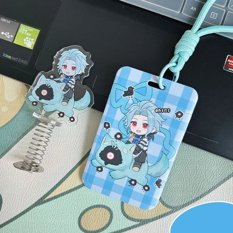 Game Fatui Il Dottore Zandik The Doctor Cosplay Standing Plate Card Cover Kawaii Acrylic Figure Stand Desktop Ornament Prop