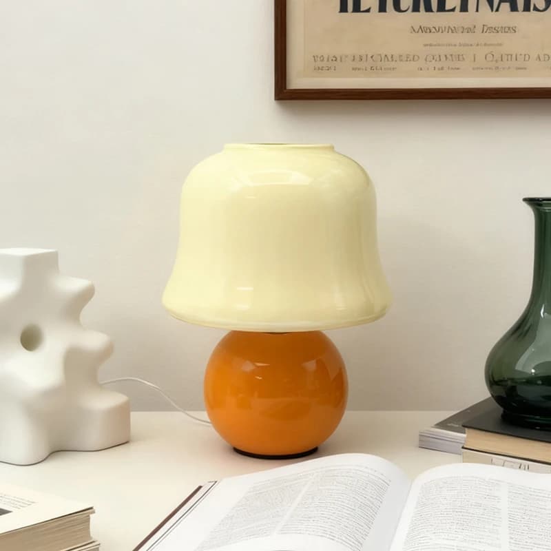 Modern minimalist mushroom desk lamp, bedside decoration light for the bedroom, home art atmosphere desk lamp