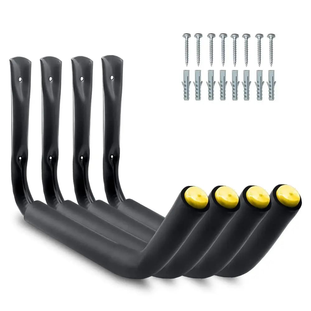 Gancio per kayak resistente per attrezzi, montaggio a parete, multiuso, gancio per kayak, nero, portatile, per garage, kayak, gancio per snowboard