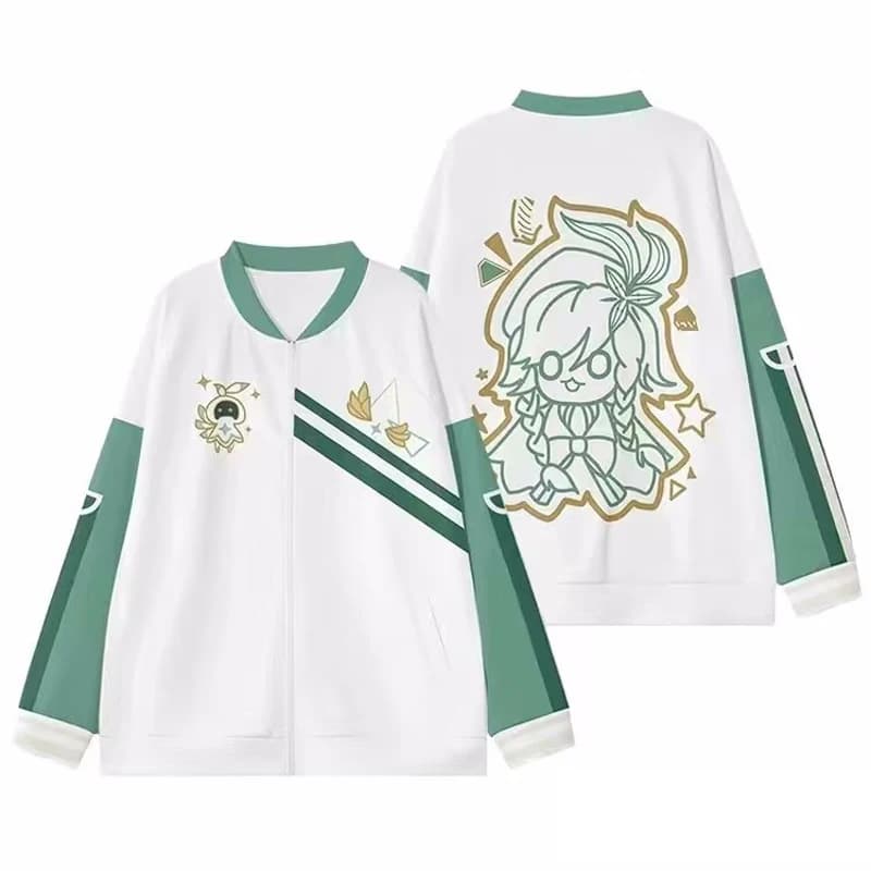 Gioco Genshin Impact Venti Costume Cosplay Giacca uniforme Cappotto Abbigliamento casual Felpa con cappuccio Top Felpe 2025 VENDITA calda