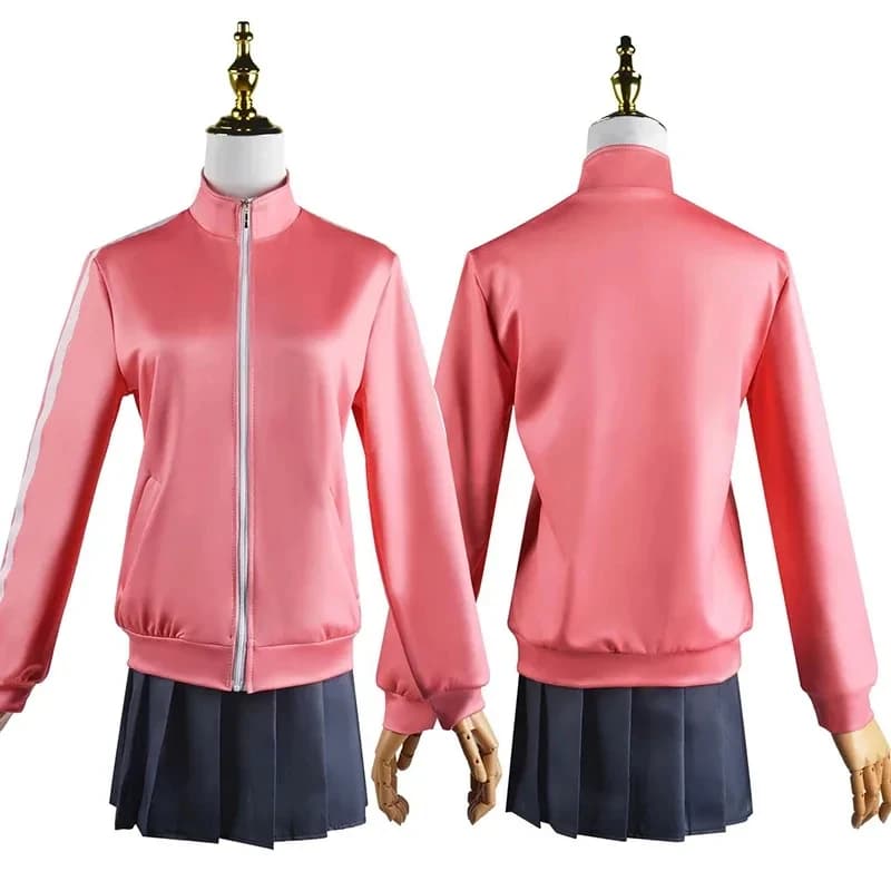 Anime "Bocchi The Rock" cosplay jacket, skirt, wig, JK uniform, suitable for Halloween and Christmas parties FD1;6