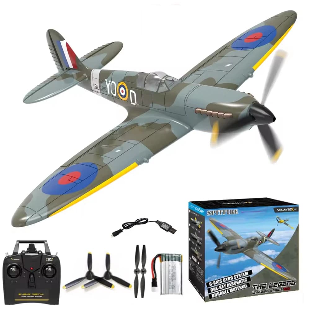 Modello di aereo Volantex Classic WWII Series, aereo telecomandato con apertura alare da 400 mm, regali per adulti e bambini Aereo RC RTR